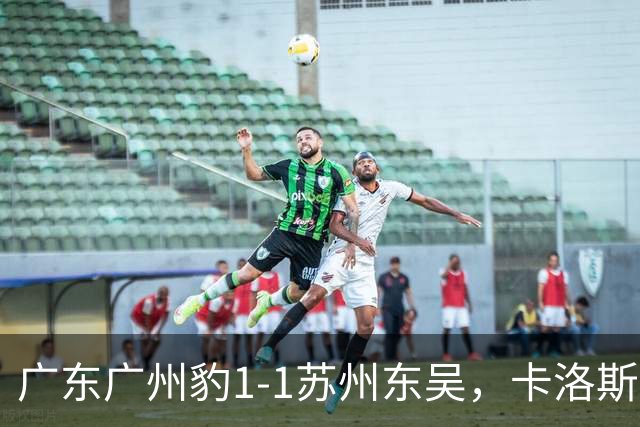 广东广州豹1-1苏州东吴，卡洛斯助攻卡马拉，王彬翰绝平